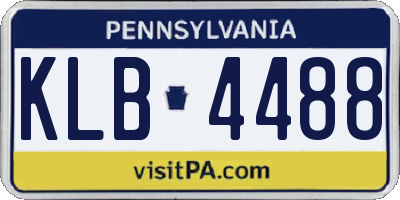 PA license plate KLB4488