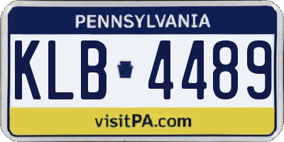 PA license plate KLB4489