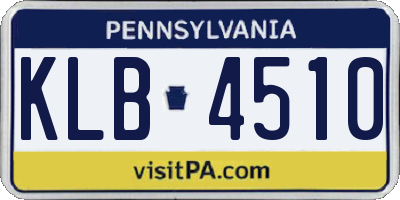 PA license plate KLB4510