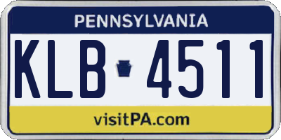 PA license plate KLB4511