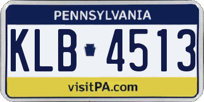 PA license plate KLB4513