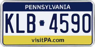PA license plate KLB4590