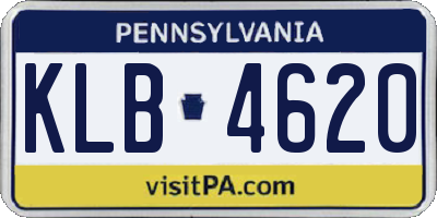 PA license plate KLB4620