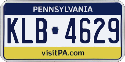 PA license plate KLB4629