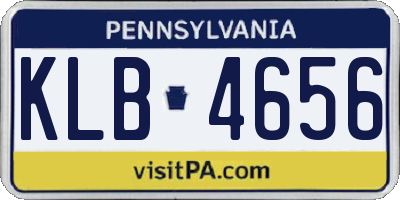 PA license plate KLB4656