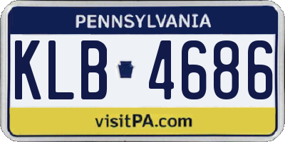 PA license plate KLB4686