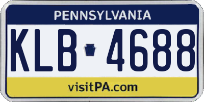 PA license plate KLB4688
