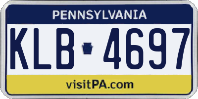 PA license plate KLB4697