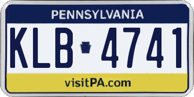 PA license plate KLB4741
