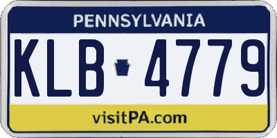 PA license plate KLB4779