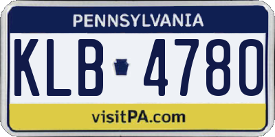 PA license plate KLB4780