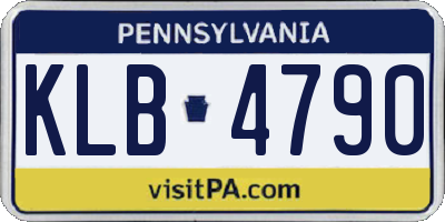 PA license plate KLB4790