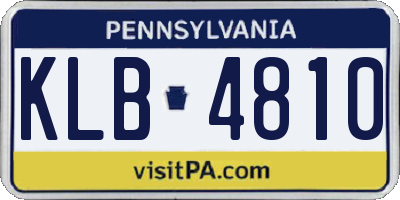 PA license plate KLB4810