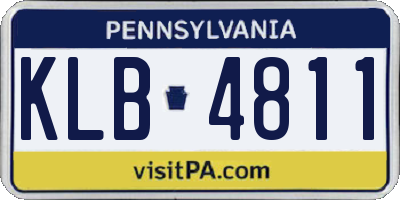 PA license plate KLB4811