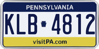 PA license plate KLB4812