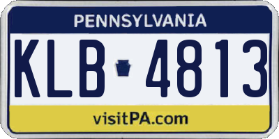 PA license plate KLB4813