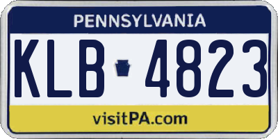PA license plate KLB4823