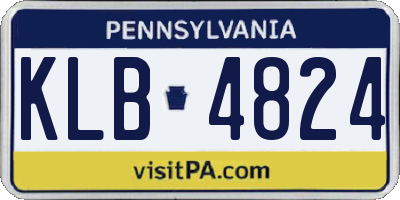 PA license plate KLB4824