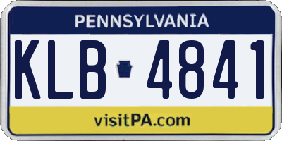 PA license plate KLB4841