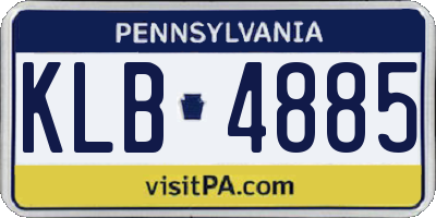 PA license plate KLB4885