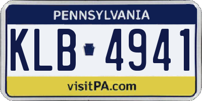 PA license plate KLB4941