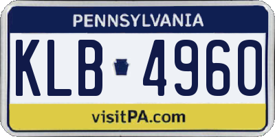 PA license plate KLB4960