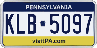 PA license plate KLB5097