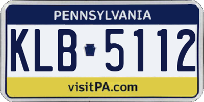 PA license plate KLB5112