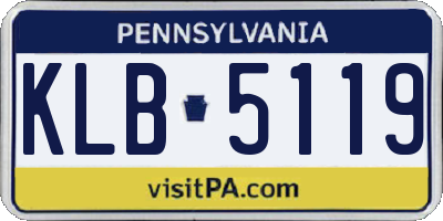 PA license plate KLB5119
