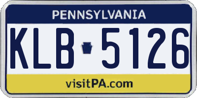PA license plate KLB5126