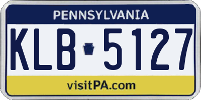 PA license plate KLB5127