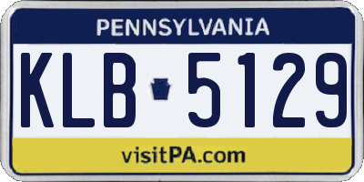 PA license plate KLB5129