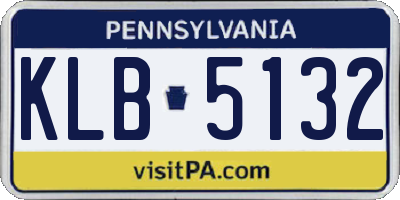 PA license plate KLB5132