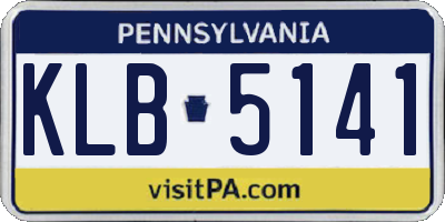 PA license plate KLB5141