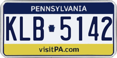 PA license plate KLB5142