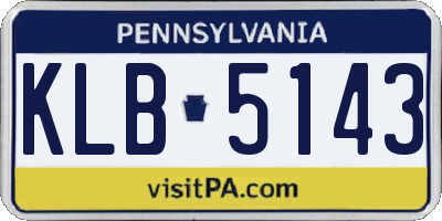 PA license plate KLB5143