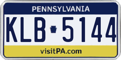 PA license plate KLB5144
