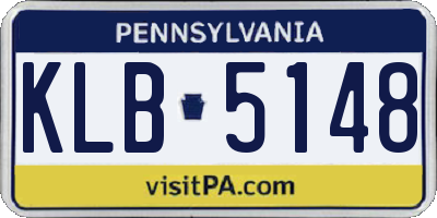 PA license plate KLB5148