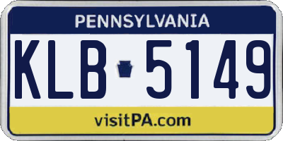 PA license plate KLB5149
