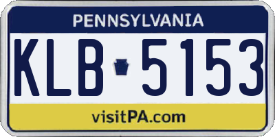 PA license plate KLB5153