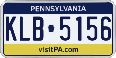 PA license plate KLB5156