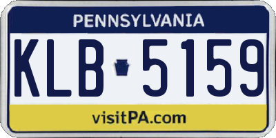 PA license plate KLB5159