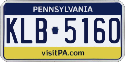 PA license plate KLB5160