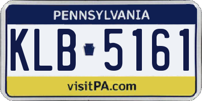 PA license plate KLB5161