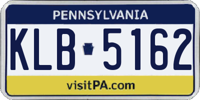 PA license plate KLB5162