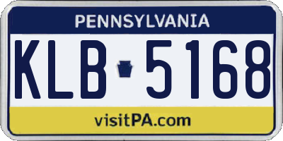 PA license plate KLB5168
