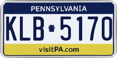 PA license plate KLB5170