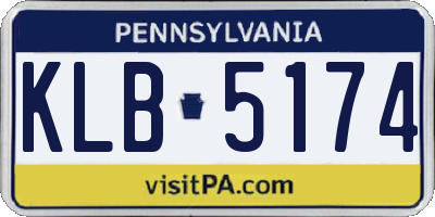 PA license plate KLB5174