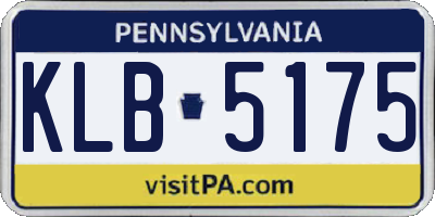 PA license plate KLB5175