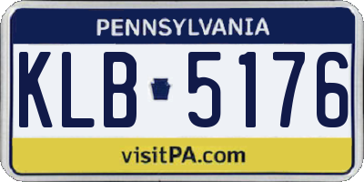 PA license plate KLB5176